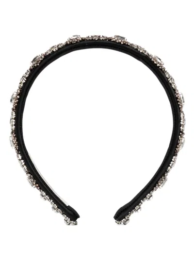 Jennifer Behr Crystal-embellished Headband In Black