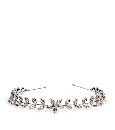 Jennifer Behr Crystal-embellished Vianca Headband In Gray