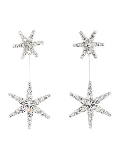 Pre-owned Jennifer Behr Crystal Estee Drop Earrings In Clear