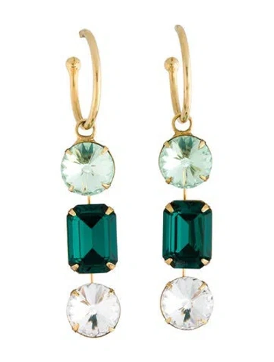Pre-owned Jennifer Behr Crystal Harriet Drop Earrings In Multi