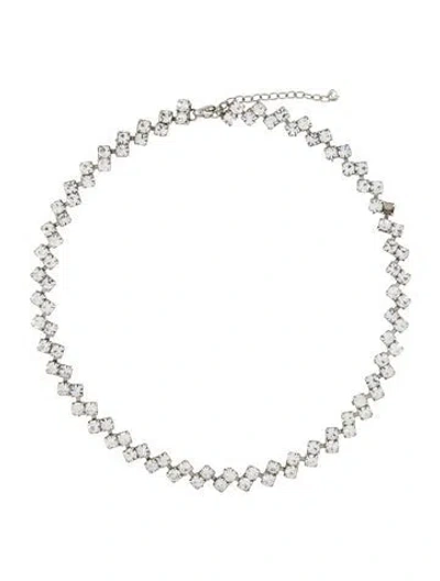 Pre-owned Jennifer Behr Crystal Mina Chain Necklace, 17" In Transparent