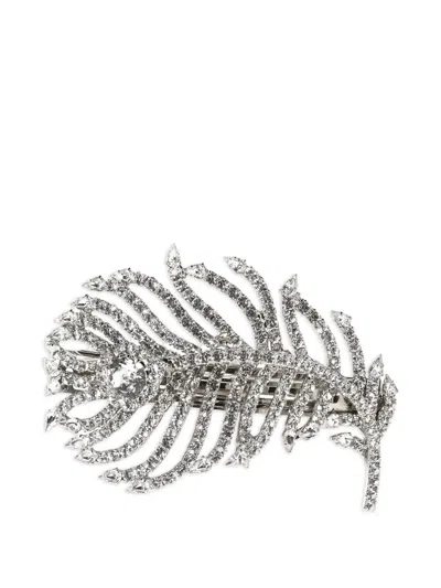 Jennifer Behr Crystal Pluma Barrette In Metallic