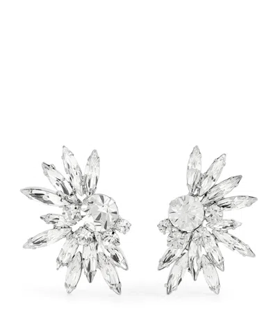Jennifer Behr Crystal Shanti Earrings In Silver