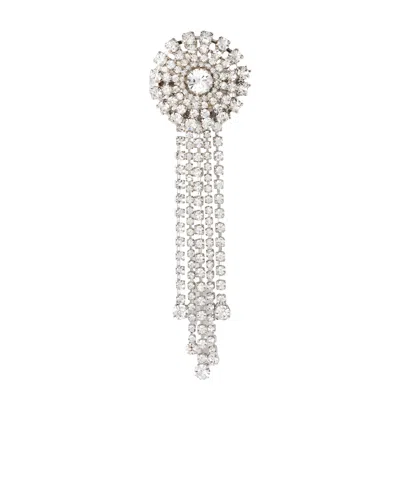 Jennifer Behr Crystal Tassel Hair Clip In Metallic