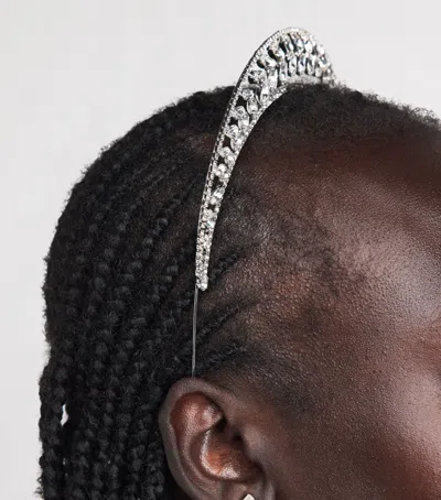 Jennifer Behr Crystal-embellished Alessia Tiara In Silver
