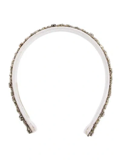 Pre-owned Jennifer Behr Crystallized Adjustable Hair Band In Neutrals