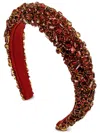 Jennifer Behr Czarina Headband In Red