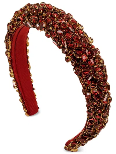 Jennifer Behr Czarina Headband In Red