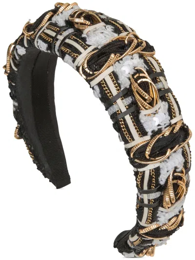 Jennifer Behr Dakota Headband In Black