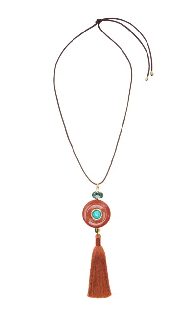 Jennifer Behr Dakota Jasper Necklace In Red