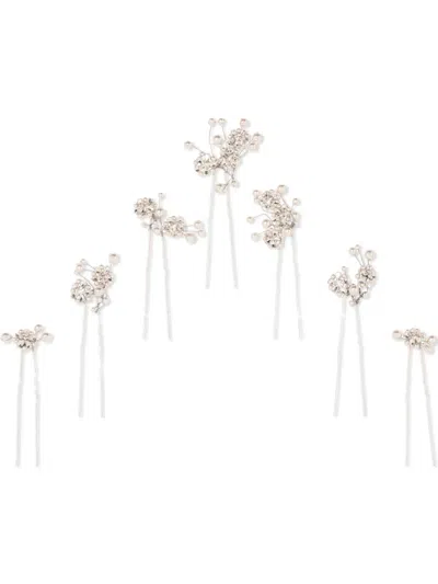 Jennifer Behr Dalila Hairpins (set Of Seven) In シルバートーン