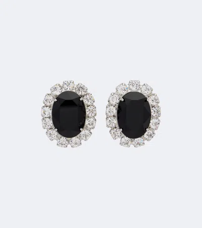 Jennifer Behr Diana Embellished Earrings In Silver