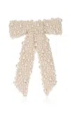 Jennifer Behr Donna Pearl-embellished Bow Barrette In White