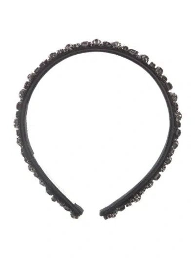 Pre-owned Jennifer Behr Embellished Headband In Black
