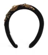 Jennifer Behr Embellished Stenaya Headband In Black