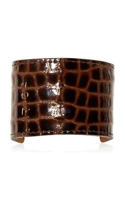 JENNIFER BEHR EMBOSSED LEATHER PONYWRAP