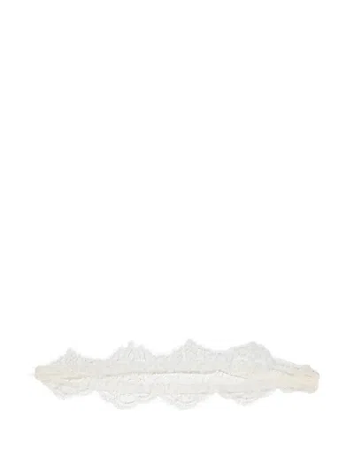 Jennifer Behr Emeline Lace Headwrap In White