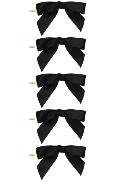 Jennifer Behr Women's Emma Bow Bobby Pin Set In Black