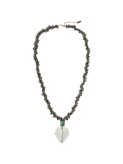 Jennifer Behr Enid Shell Pendant Necklace In Metallic