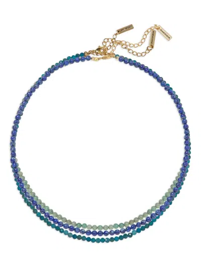 Jennifer Behr Ersa Beaded Necklaces (set Of Three) In Blue