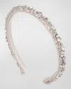 Jennifer Behr Essen Crystal-embellished Silk Headband In Crystal