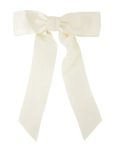 Pre-owned Jennifer Behr Fabric Bow Hair Clip W/tags In Neutral