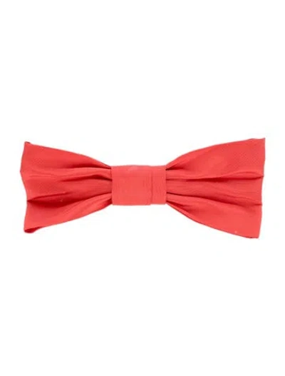 Pre-owned Jennifer Behr Fabric Bow Tie Hair Clip In Red