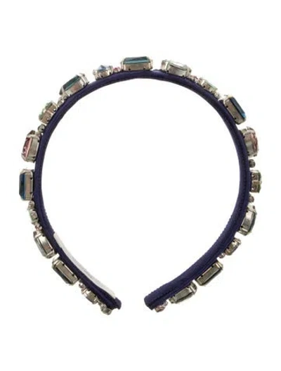 Pre-owned Jennifer Behr Fabric Hairband In Blue