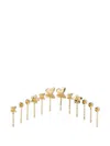 Jennifer Behr Farasha Bobby Pin Set In Gold