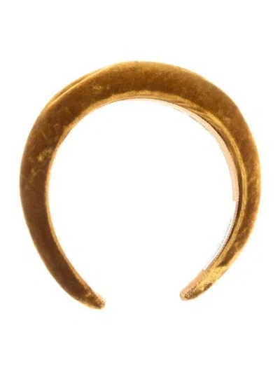 Pre-owned Jennifer Behr Felt Headband In Yellow