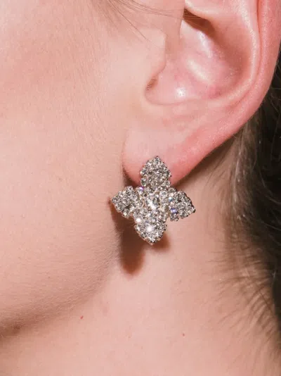 Jennifer Behr Fiona Crystal-embellished Earrings In Metallic