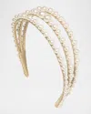 Jennifer Behr Fiorella Headband In Pearl