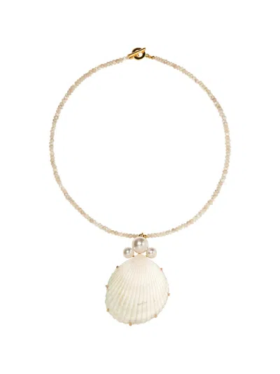 Jennifer Behr Flamenco Shell-pendant Necklace In Gold
