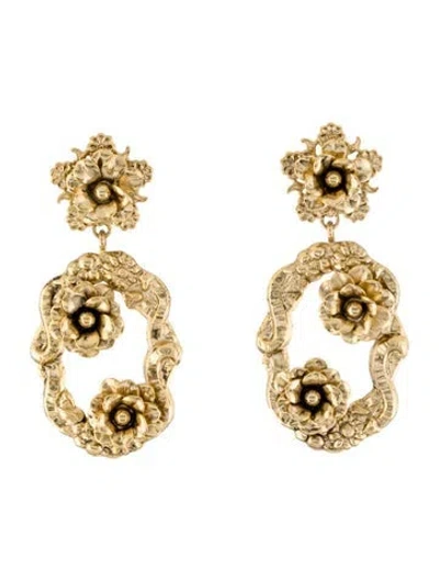 Pre-owned Jennifer Behr Floral Crystal Drop Earrings In Multi