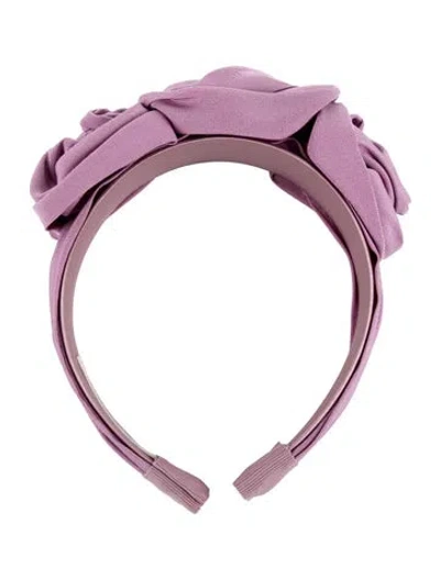 Pre-owned Jennifer Behr Flower Accent Headband In Purple