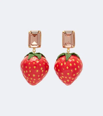 Jennifer Behr Fragola Drop Earrings In Red