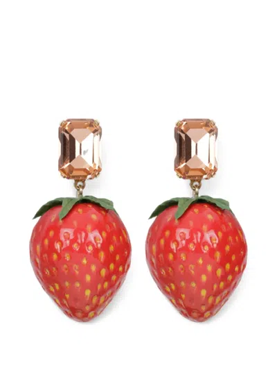 Jennifer Behr Fragola Strawberry Earrings In Red