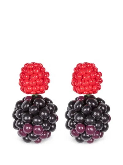 Jennifer Behr Frambroise Berry Earrings In Red