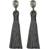 Jennifer Behr Francine Silk Tassel Drop Earrings In Gray