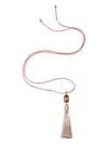 Jennifer Behr Francine Tassel Necklace In Pink