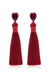 Jennifer Behr Francine Tasseled Earrings In Red