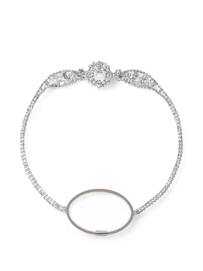 Jennifer Behr Francisca Crystal-embellished Head Wrap In Metallic