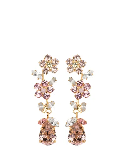 Jennifer Behr Freesia Floral-motif Drop Earrings In Multi
