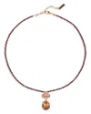 Jennifer Behr Freya Pendant Necklace In Burgundy