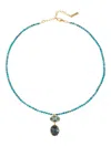 Jennifer Behr Freya Beaded Necklace In Blue