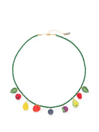 Jennifer Behr Fruita Beaded Necklace In Green