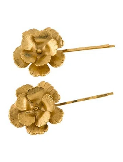 Pre-owned Jennifer Behr Gold Flower Hair Pins
