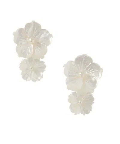 Jennifer Behr Gold-plated Silver Pearl Earringsarl Earrings In White