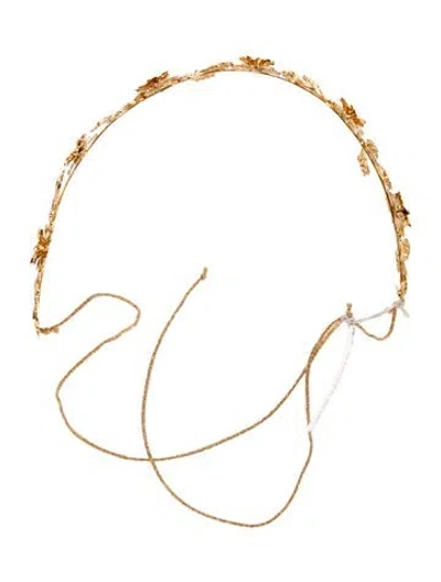 Pre-owned Jennifer Behr Gold-tone Metal Hair Band W/tags