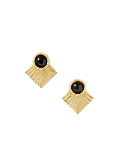 Jennifer Behr Gold-tone Onyx Earrings In Multi